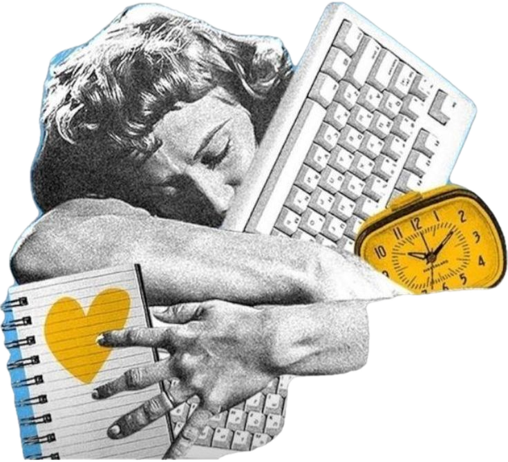 Two hands hugging a keyboard, for clients and agency caring about the same outcome